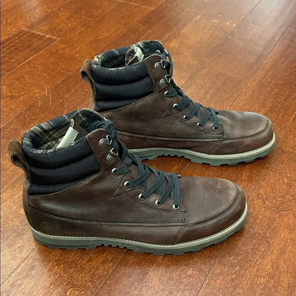 Volcom Sub Zero Men's Brown Leather Boots, Size 13
